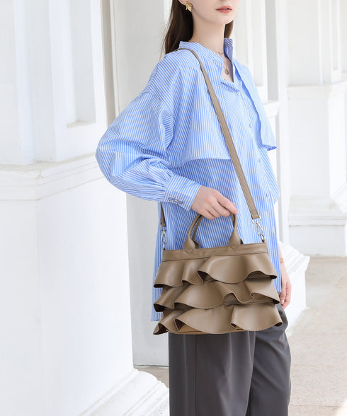 【雑誌掲載・ショップチャンネルOA商品】2WAYフリルハンドバッグ 12-1162